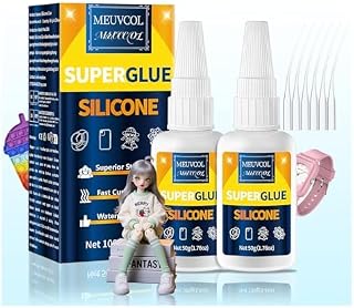 Silicone Glue 100g,Strong,Fast Drying & Clear Squishy Glue for TPR, TPU,TPE | Waterproof & Durable Silicone Adhesive For Silicon Rubber, Model, Toys, DIY Crafts,Plastic,Phone Case - 6 Precision Tips