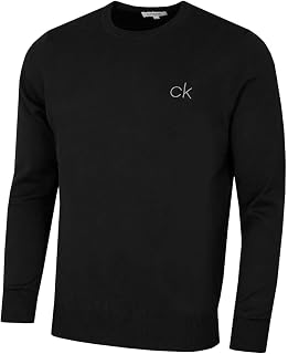 Calvin Klein Mens 2026 Durable Comfort Crew Neck Tour Golf Sweater