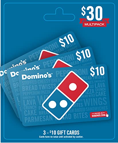 Dominos Physical Gift Card | Multipack of 3 x $10 - $30
