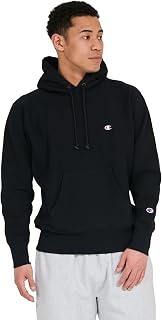 Champion C3-Y133 Men's Hoodie, Long Sleeve, 11.5 oz, Cotton USA, One Point Logo, Reverse Weave (R) Hooded Sweatshirt