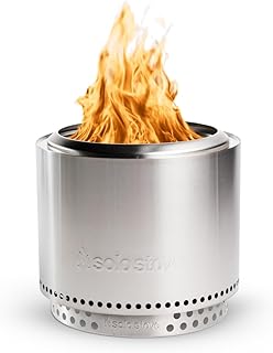Solo Stove Bonfire w/Stand | 19.5" Smokeless Wood Burning Fire Pit, Silver | Stainless Steel, Removable Ash Pan, Includes Stand, Portable Design, 19.5" Diameter, 21.75 lb Weight, Ideal for 4 to 6 People