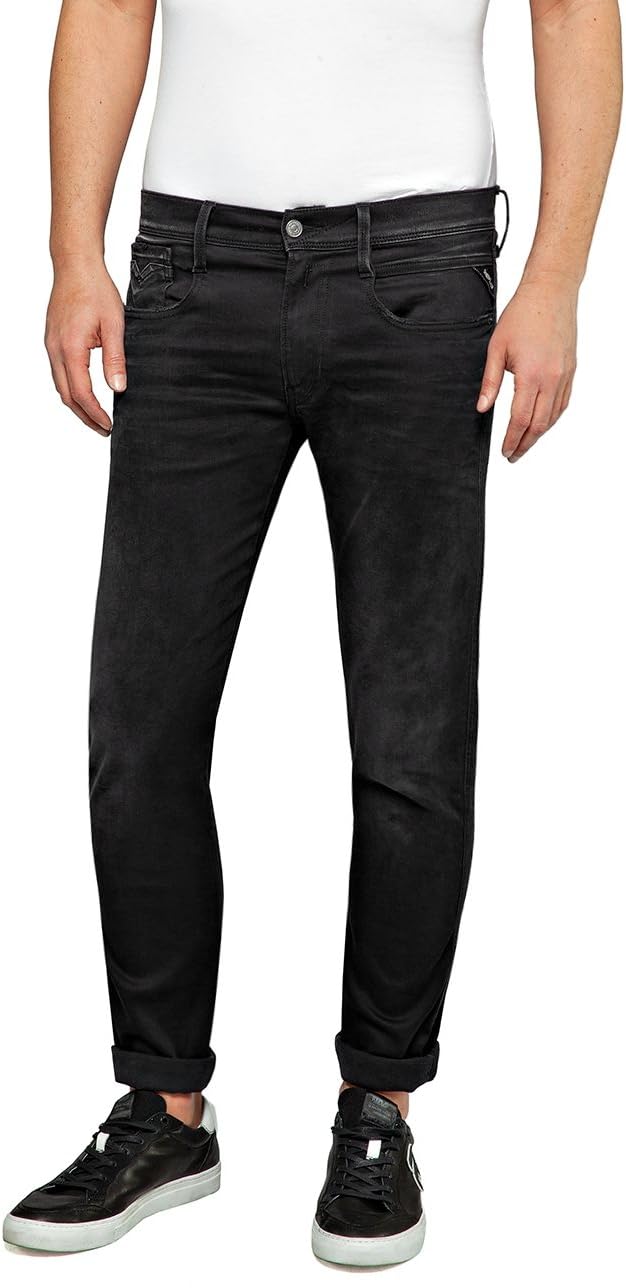 Replay Men's Anbass Slim-Fit Hyperflex Color X-Lite Jeans with Stretch