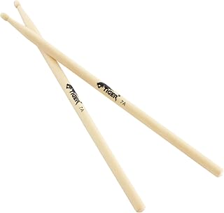 Tiger TDA83-7A Maple Drumsticks with Wooden Tips - 7A
