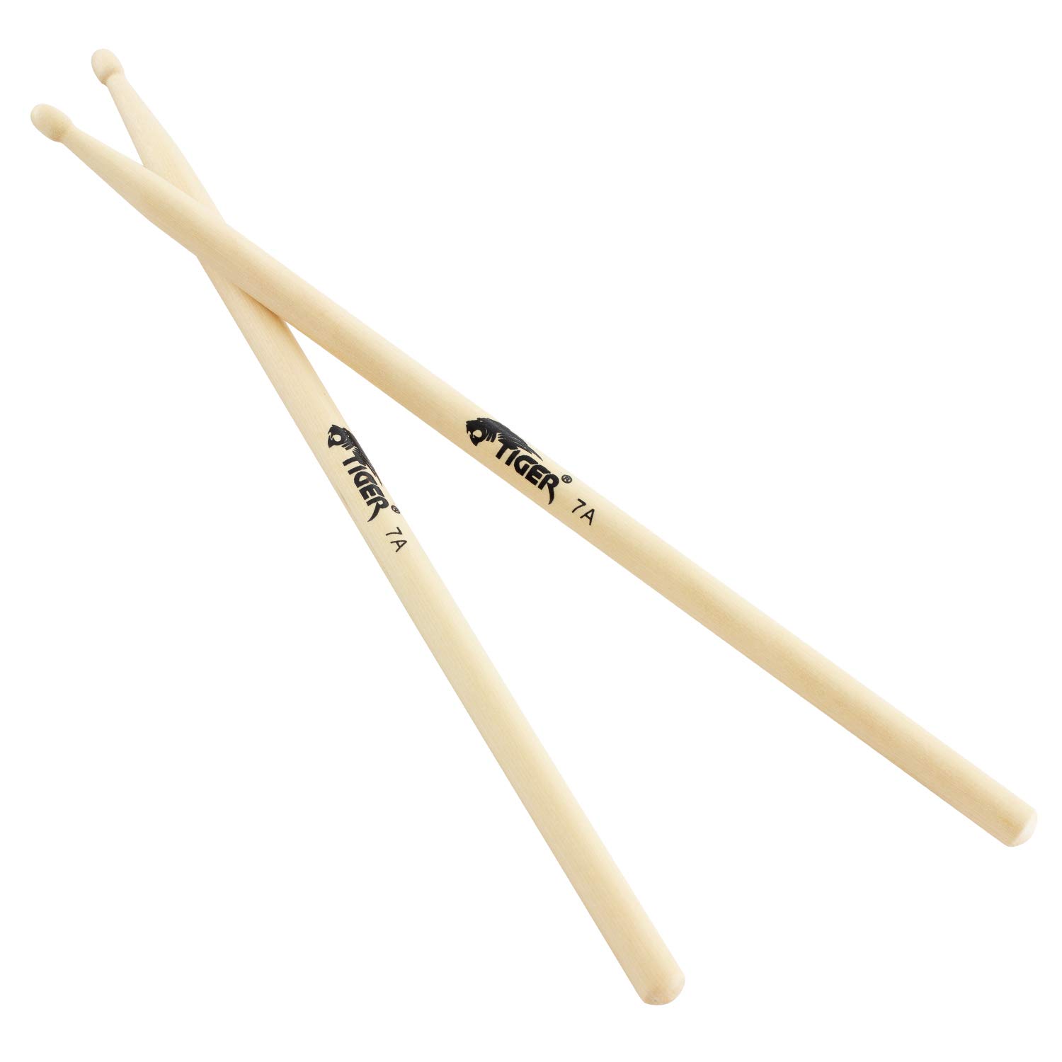 Tiger TDA83-7A Maple Drumsticks with Wooden Tips - 7A