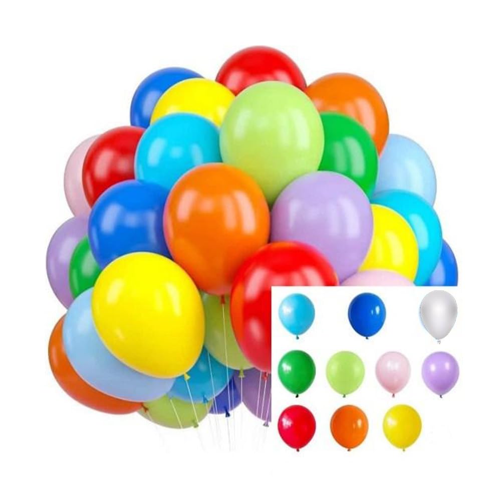 LOKITOKI Latex Balloons, 20-Pack, Rainbow Colours, 10-12 inch Party Decorations 