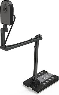 TreasLin Document Camera for Teachers HDMI USB-C 15MP HDIM Document Camera, Remote Learning Classroom Presentations Camera Art Classes Online Teaching with Multi Angle Rotation Adjustment LED Light