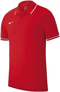 Nike Men Team Club Polo Training Jersey Tee (University Red/White, M)