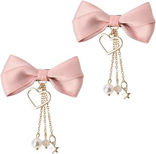 Pink Hair Clips for Women Small Bow Hair Clips Bows for Girls Hair Bows for Women Hair Accessories for Fine Hair Clips