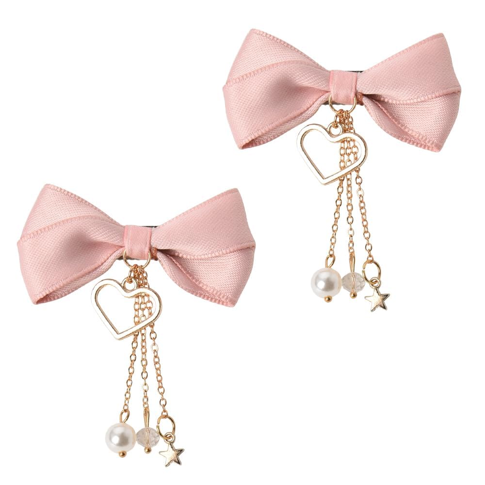 Pink Hair Clips for Women Small Bow Hair Clips Bows for Girls Hair Bows for Wome