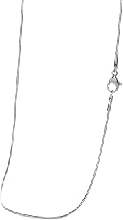 SEIYA INTERNATIONAL Men's Necklace, Stainless Steel, Snake Chain, 55 cm, Stainless Steel