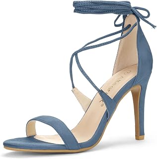 Allegra K Women's Stiletto Heel Lace-up Sandals