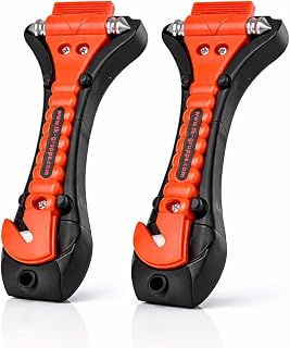 Car Emergency Hammer Set of 2 Safety Hammer with Seat Belt Cutter for Car