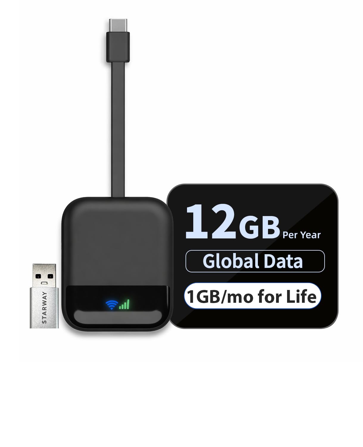 USB WiFi Adapter | Portable WiFi Lifetime Global Data 12GB/yr | FREEBOT ST2 Port