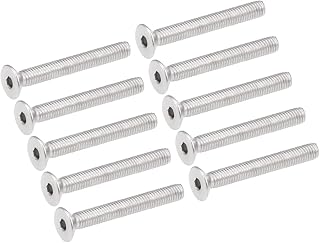 M5 x 40mm 304 Stainless Steel Flat Head Machine Screws (Pack of 10)