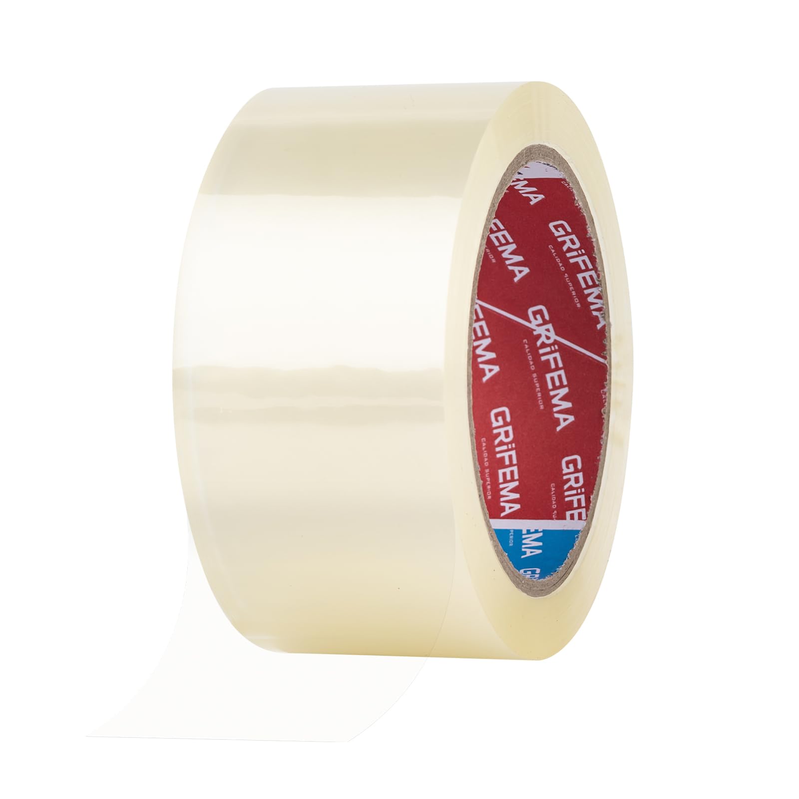 GRIFEMA GA4003-1 Parcel Tape 66m x 5cm Clear for Boxes & Moving | Low Noise, Str