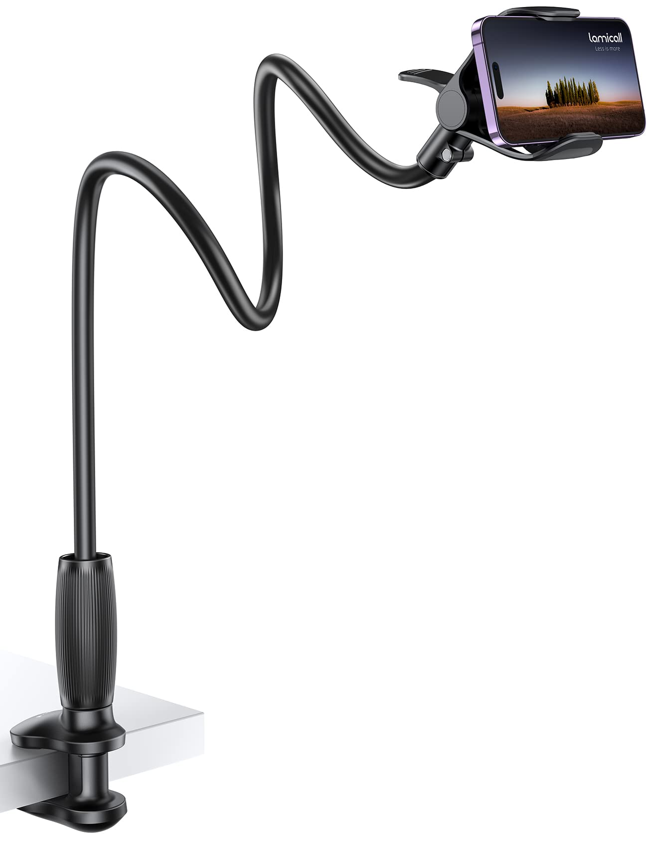 Lamicall Gooseneck Phone Holder for Bed, Stable Flexible Arm Stand for Desk | Up