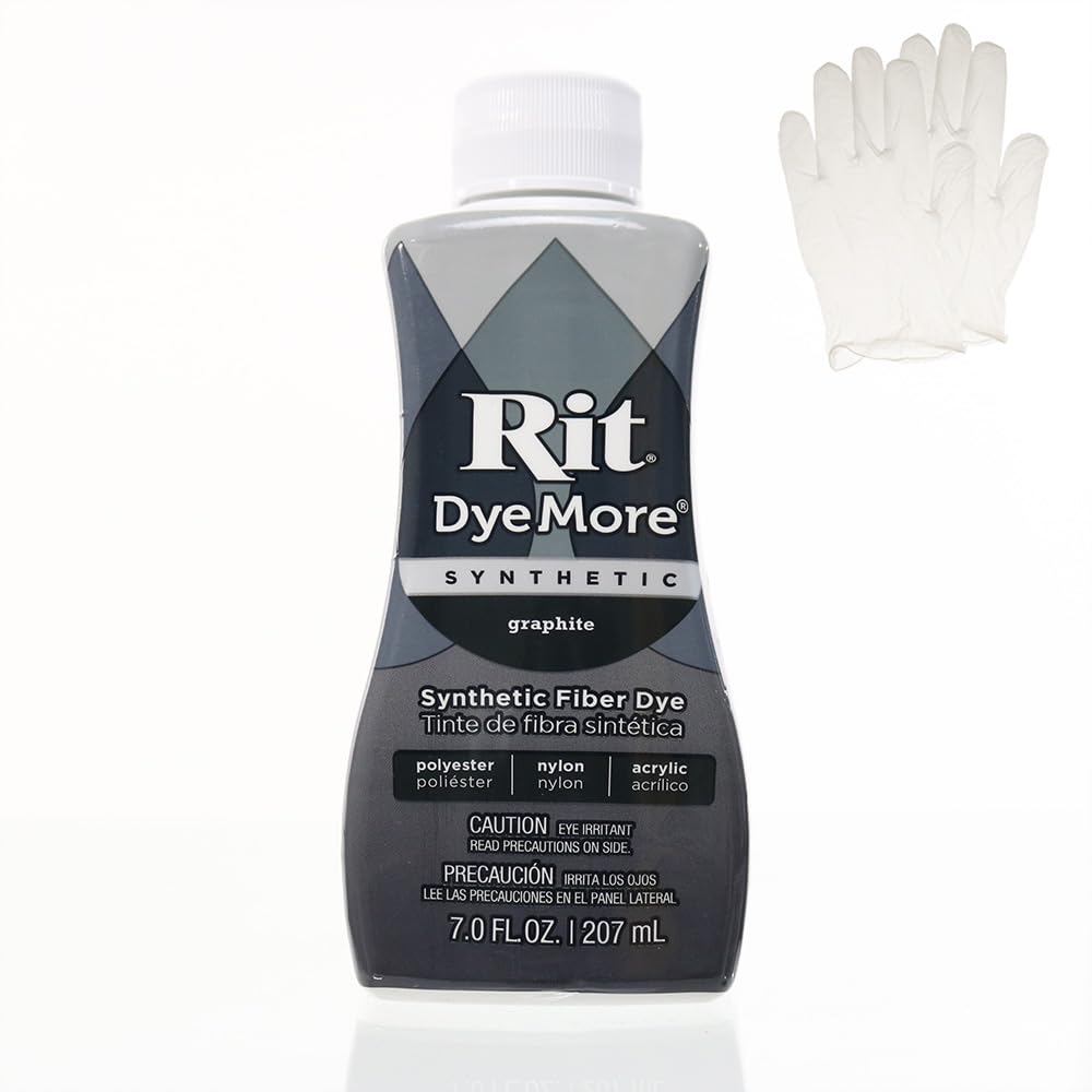 Rit DyeMore 7 Oz. Synthetic Liquid Fiber Dye Single Pack with Plastic Gloves for