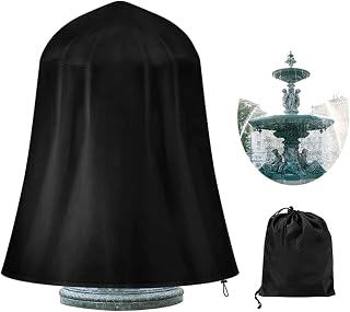 Fonzci Fountain Cover D36 x H42 Statue Protective Cover Outdoor Garden Fountain Cover with Drawstring for Winter Garden Fountain Statue Water Features 1
