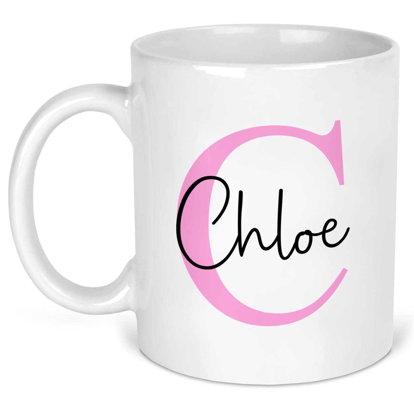 Personalised Initial and Name Mug - Custom Printed Gift with Choice of Colour - 