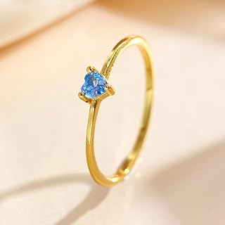 1pc 925 Silver Sterling Silver Heart Shape Birthstone White Zirconia Ring for Women Ring Fine Women Jewelry Gift Friendship Jewelry Gift Early Fashion Trend