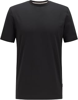 BOSS HUGO BOSS Men's Tiburt Short Sleeve Crewneck T-Shirt, black, L