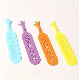 Creative Finger Bookmarks - Set of 4 colorful PP mixed page markers Perfect for keeping track of your reading progress in style