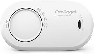 FireAngel FA3820 Portable Carbon Monoxide Detector/Alarm, 10 Year Battery | 1-Pack, 10-Year Sealed Battery Carbon Monoxide Alarm for Home & Travel, CO Alarm Monitor for Caravans, Campervans & Cars