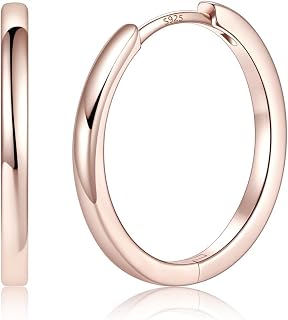 Silvora 14K Gold Plated Huggie Hoop Earrings for Women, Small Hoop Earrings