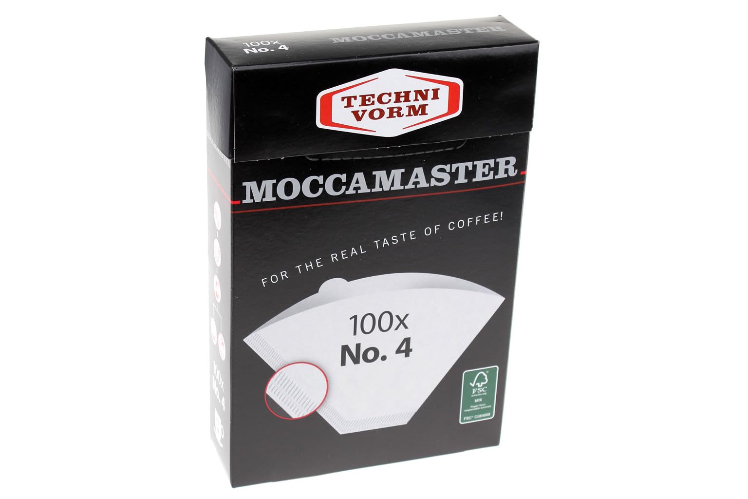 Technivorm Moccamaster #4 White Paper Filters, 100-count per box