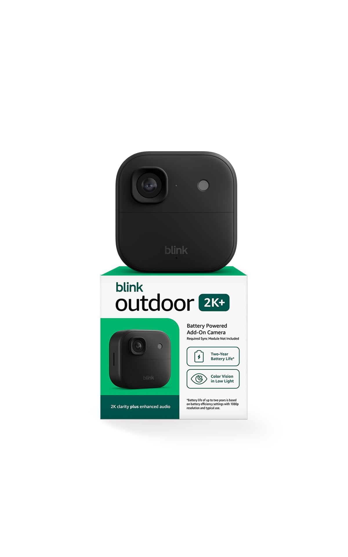 Blink Outdoor 2K+ (newest model) — Wireless smart security camera, 2K video reso