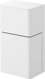 Yamazaki 10725 Film Hook, Mouthpiece & Cleaning Tablet, Storage Rack, White, Body: W 3.1 x D 2.3 x H 5.9 inches (W 7.9 x D 5.9 x H 15 cm) (not including film hook) Tower, Floating Storage, Partial Denture, Cleaning Agent Case