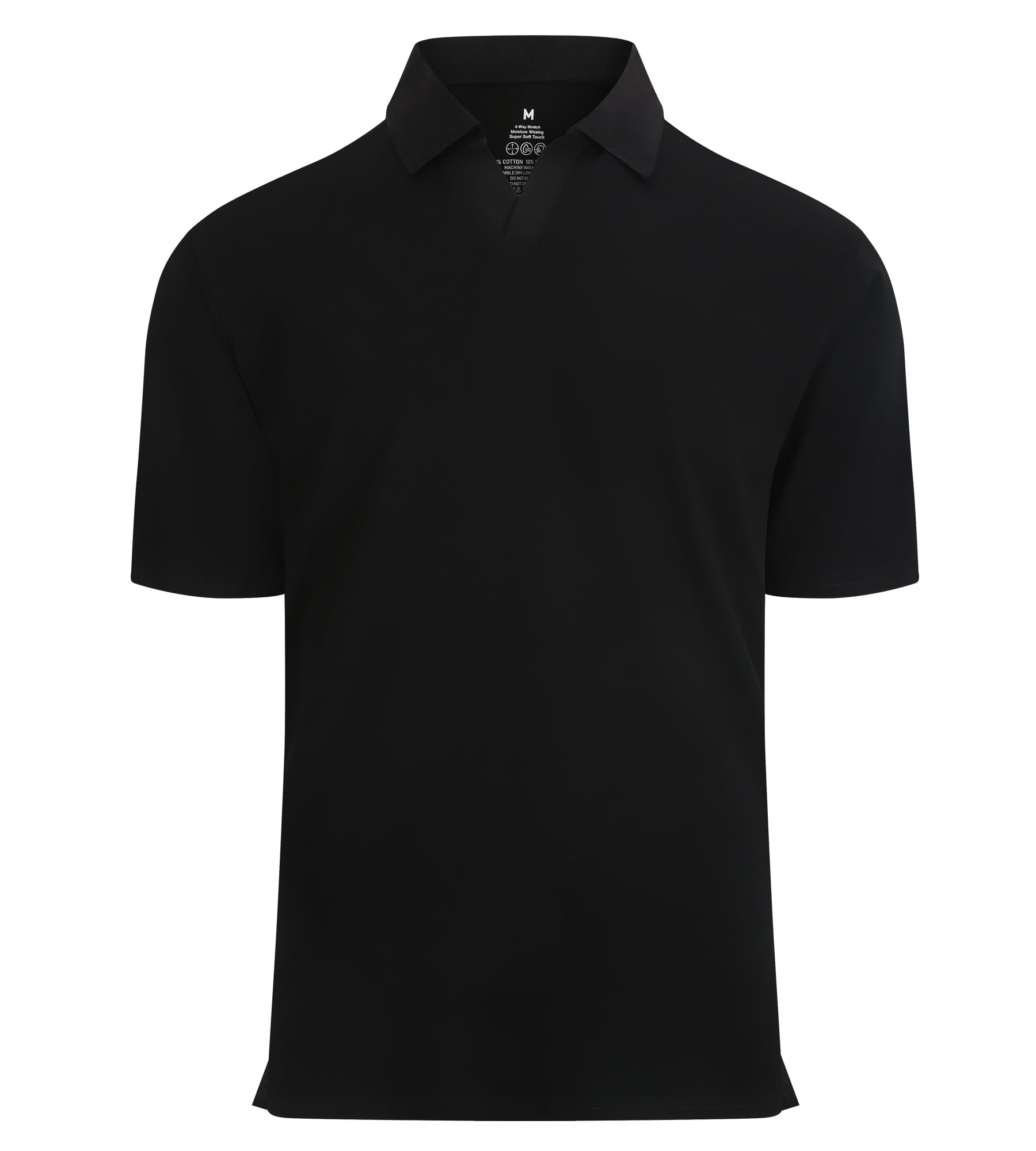 Alex Vando Mens Cotton Short Sleeve V Neck Polo Shirt