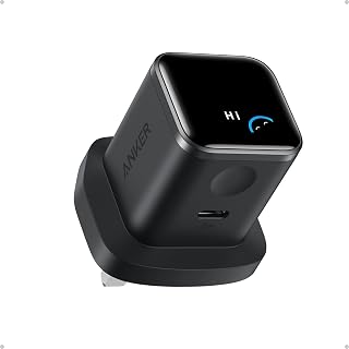 Anker Nano 45W USB C Fast Charger, GaN Plug with Smart Display for iPhone | Built-in Care Mode for iPhone 18 pro max /17/16 Series, MacBook, iPad (Non-Battery, 1 USB-C Port)