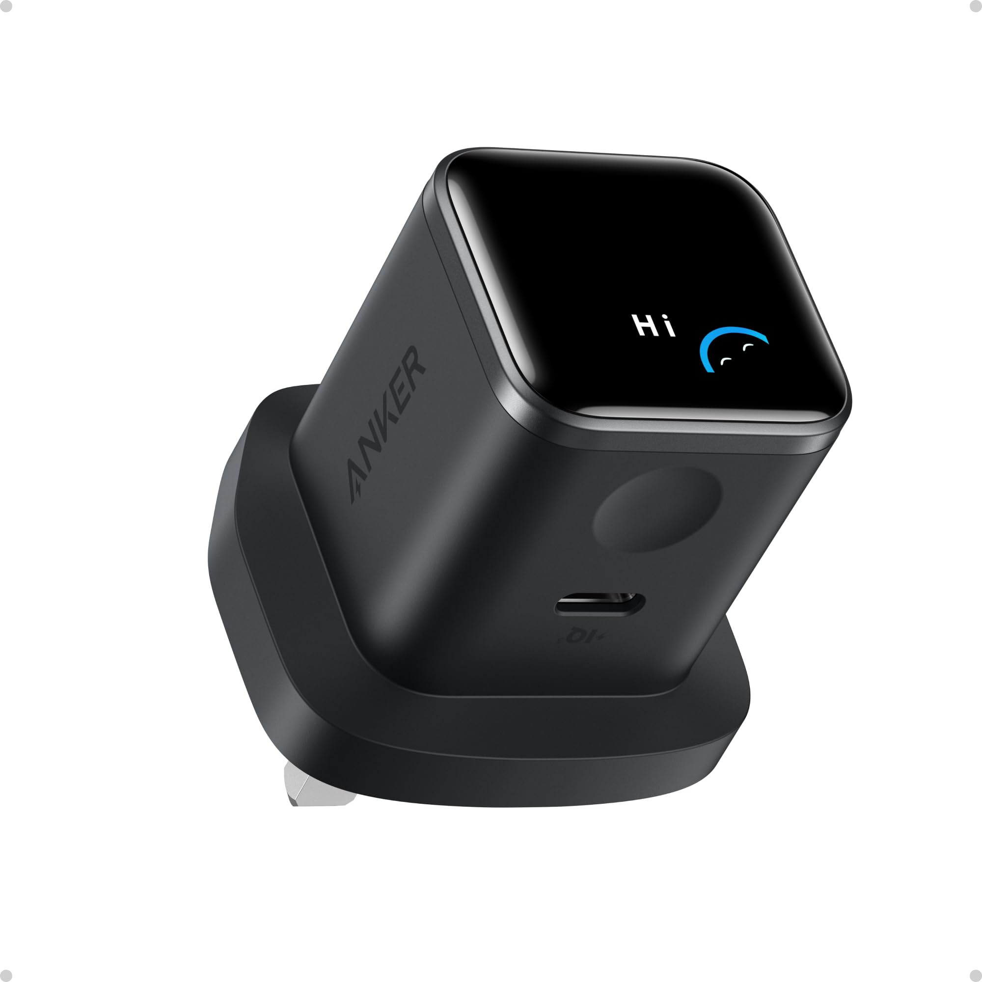 Anker Nano 45W USB C Fast Charger, GaN Plug with Smart Display for iPhone | Buil