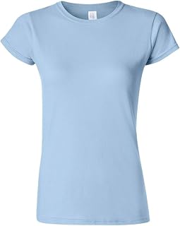 (ギルダン) Gildan レディース ソフトスタイル 半袖Tシャツ 半袖トップス 女性用 (L) (ライトブルー)