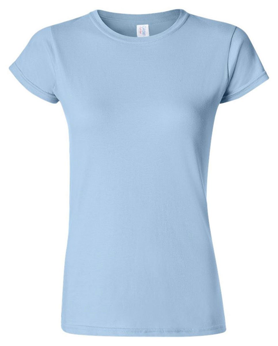 (ギルダン) Gildan レディース ソフトスタイル 半袖Tシャツ 半袖トップス 女性用 (L) (ライトブルー)