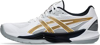 Asics Gel-Dedicate 8 Men's Tennis Shoes, White/Shock Orange, 44.5 EU