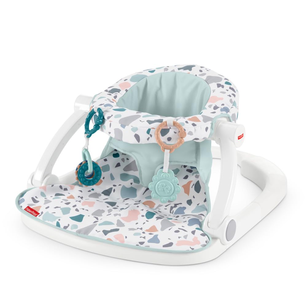 Fisher-Price Sit-Me-Up Floor Seat, Pacific Pebble | Portable Baby Chair, 2 Remov