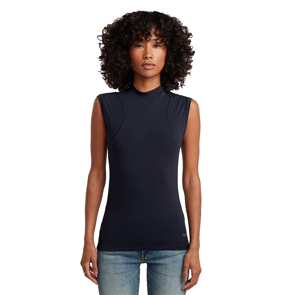 G-Star 2nd Skin Mock T SL Wmn T-Shirt Donna (Pacco da 1)