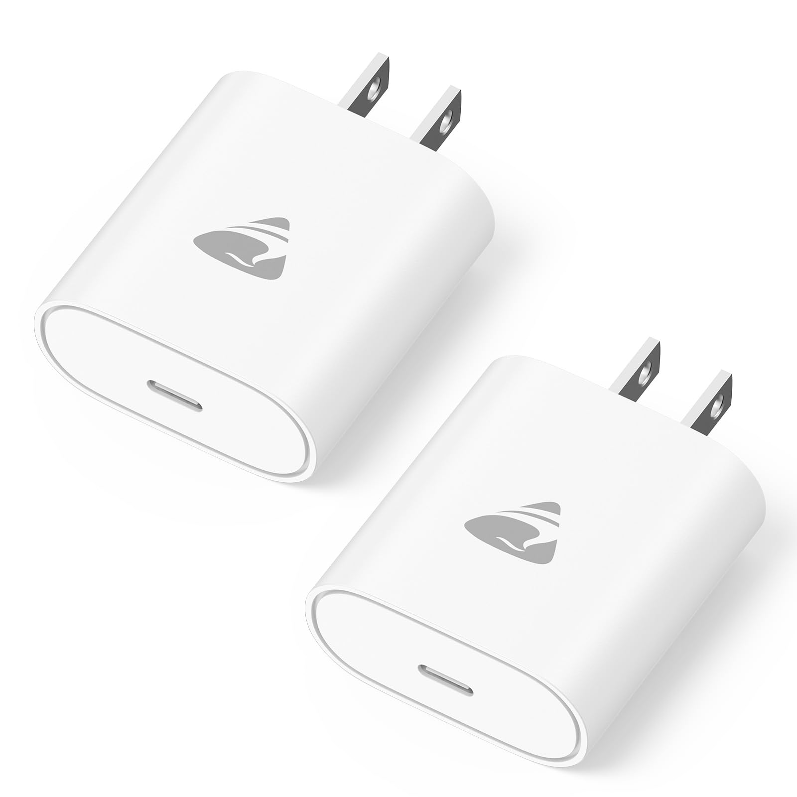USB C Charger Block, 2 Pack USB C Fast Charging Blocks, 20W Type C Wall Charger 
