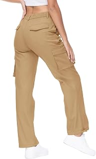 Gopune Womens Cargo Pants Lightweight Water Resistant Elastic Waist Athletic Workout Casual Pants