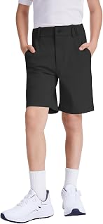 Boys Golf Dress Uniform Shorts, Performance Stretch Quick Dry Active 2T-18Y