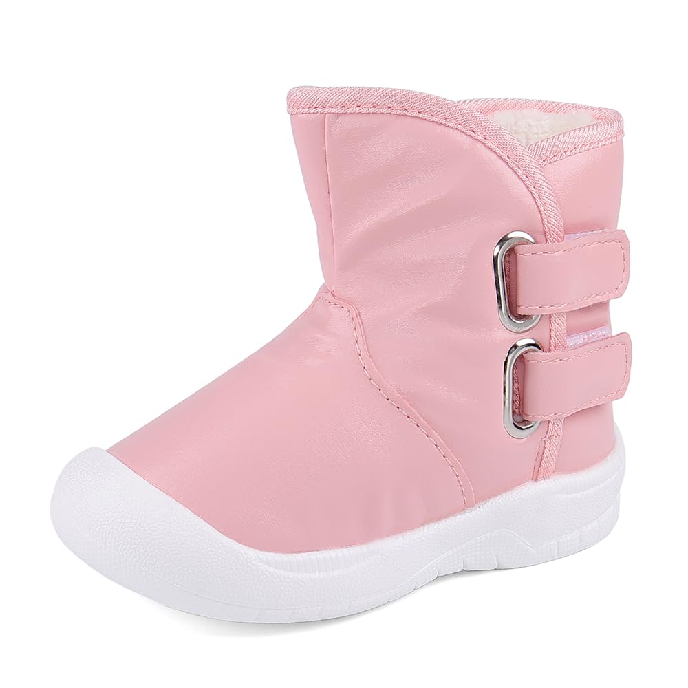 LACOFIA Baby Girls Boys Winter Snow Boots Waterproof Anti-Slip Rubber Snow Boots
