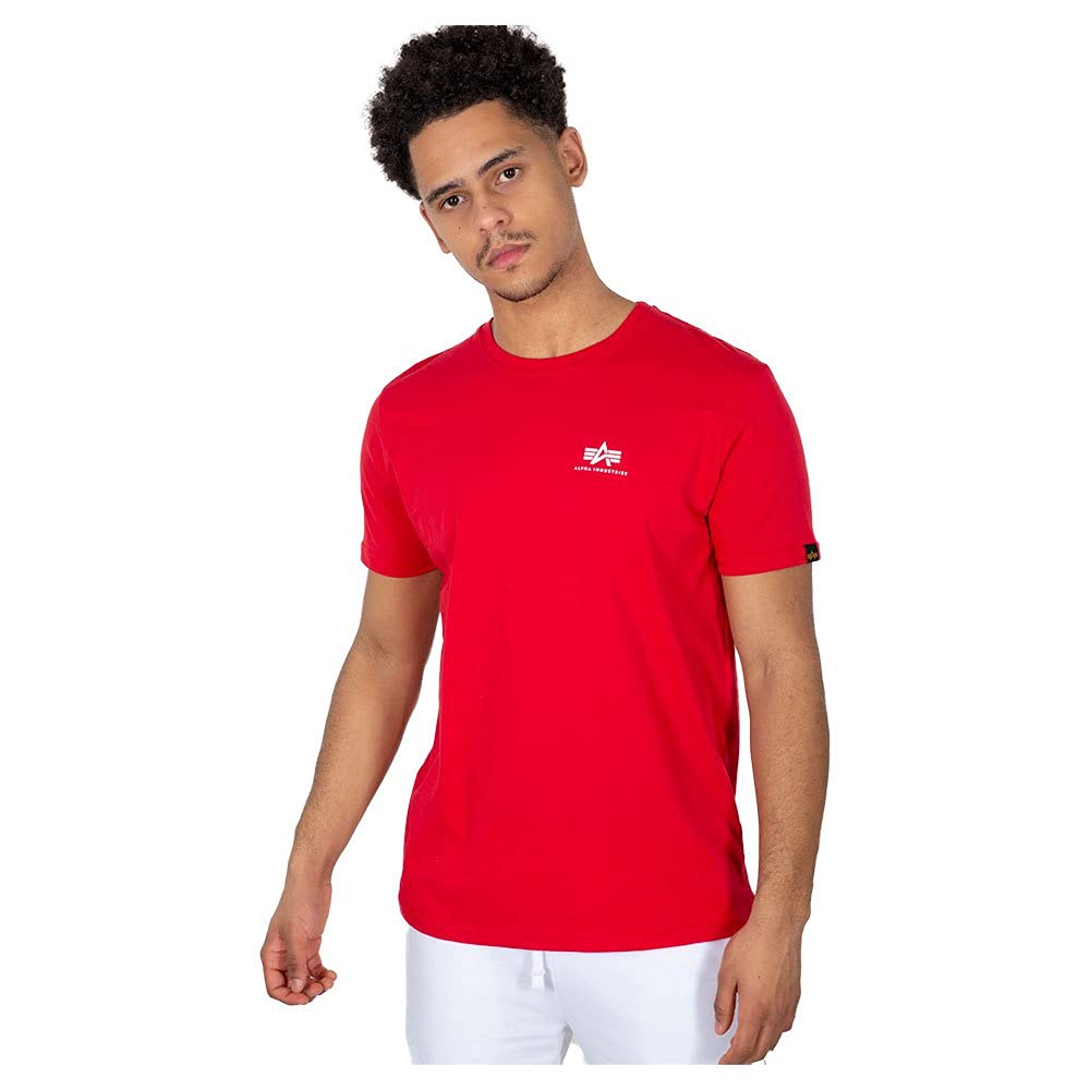 Alpha Industries Men's Basic T Small Logo Foil Print T-Shirt
