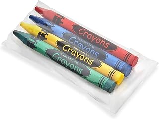 CrayonKing 100 Bulk Crayons, 25 Individually Wrapped 4-Packs | Non-Toxic, Perfect for Restaurants, Perfect for Classrooms, Perfect for Parties, Goodie Bag Fillers, 4 Assorted Colors