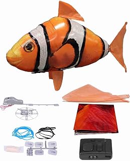 Remote Control Toys Infrared RC Flying Clown Fish Balloon, Anti Indoor Toy with Mid Air Hovering for Fun Party Decorations, Remote Control Flying Inflated RC Inflatable Balloon