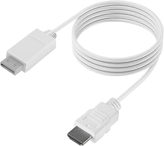HOXIBSL 5ft WII to HDMI Converter Cable Adapter,for use with Full HD 1080P Devices with an HDMI Port,Compatible with WII,U,HDTV, Monitor (White)