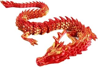 Red Dragon Collectible Figurine, 26cm 3D Printing Desk Decoration for Home Office