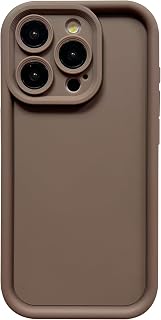 Puxicu Slim Case for iPhone 15 Pro, Enhanced Camera Protection, Shockproof Skin-Friendly Touch Soft Case Cover for iPhone 15 Pro Phone 6.1 inch, Coffee