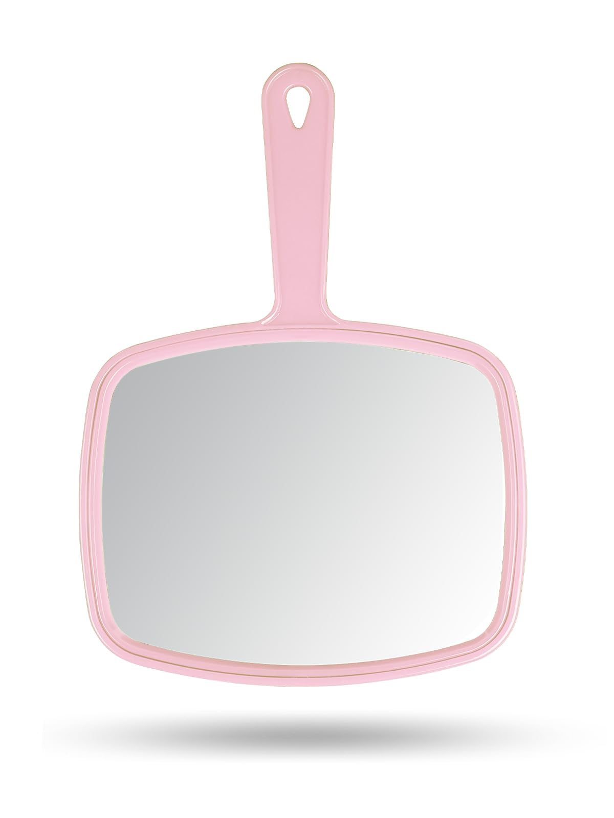 Gladmart 10.3" L x 7.4" W Hand Mirror with Handle, Pink | Hand Held Mirror, Hang